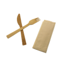 Bamboo cutlery Set (knife+fork+tissue) 500pcs