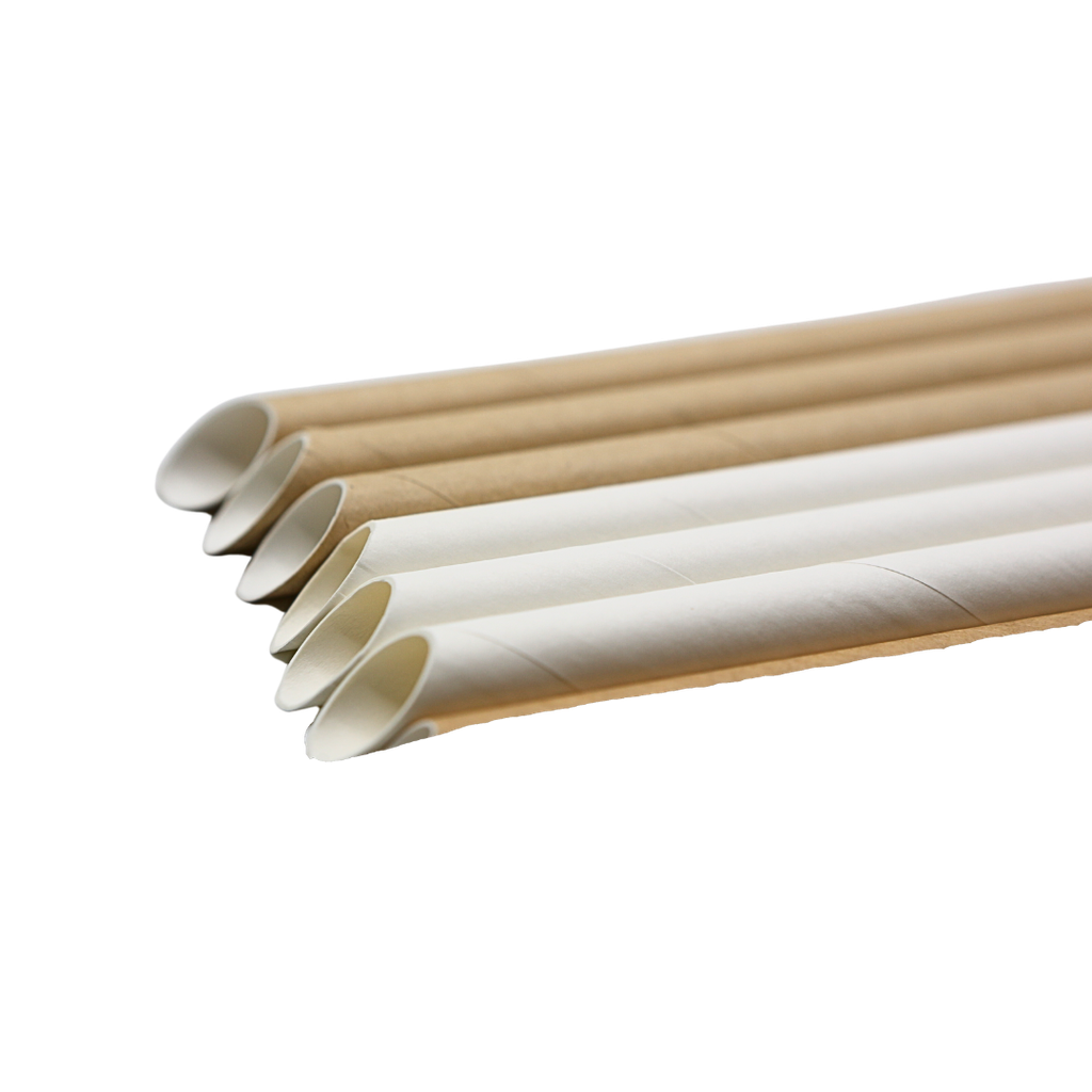 斜口纸吸管 混合色 独立装 (1.2*22cm; 2000pcs)