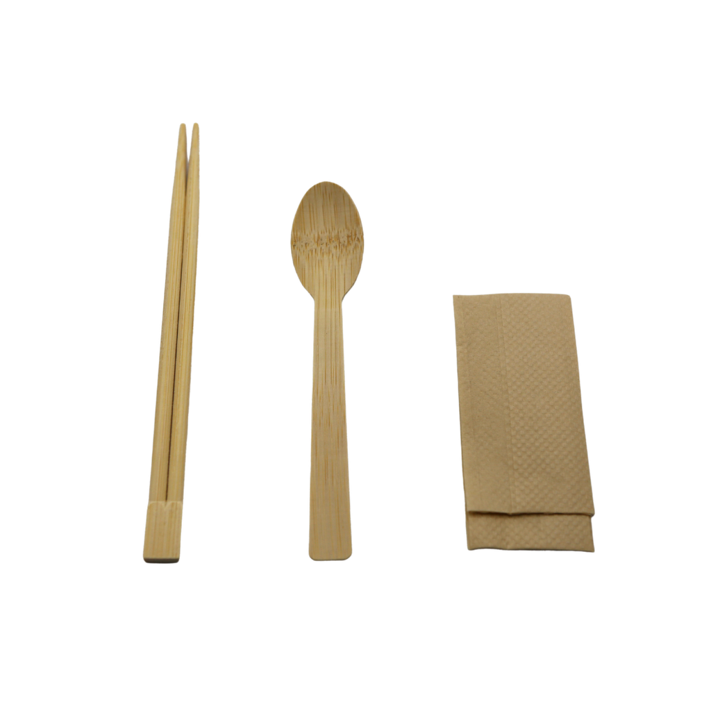 竹制筷子+勺+纸巾