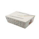 White Kraft Take Out Box with cat logo (1300ml; 200pcs)