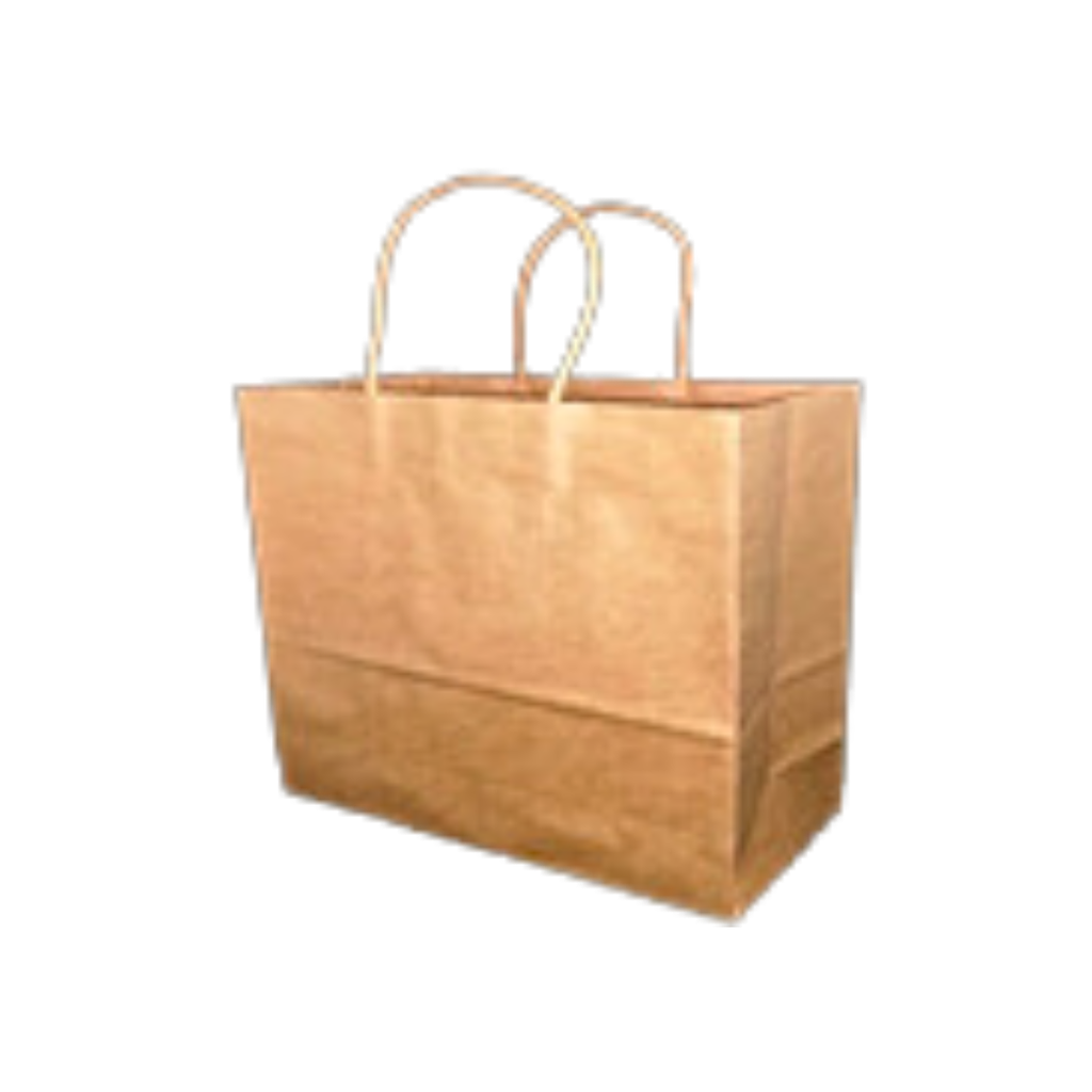 No.3 Nature Kraft Handle Bag (6 cups)(120g/m2; 34*22*29cm; 250pcs)