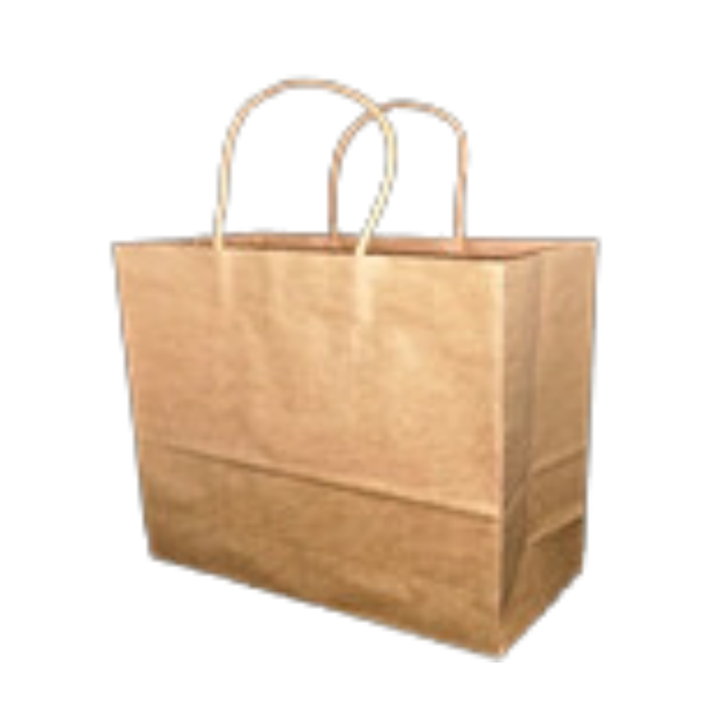 No.4 Nature Kraft Handle Bag(120g/m2;40*22*28cm;200pcs)