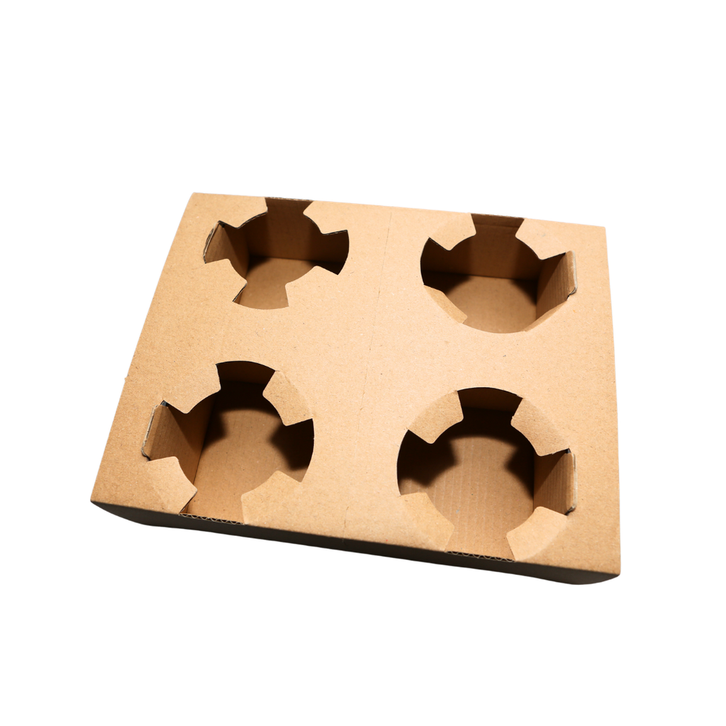 牛卡4杯托(可拆分）(17.5*21.6*3.5cm;300pcs)