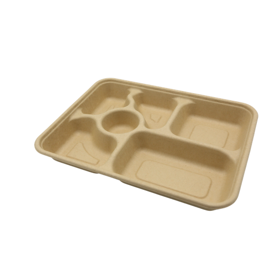 [GT086003] Pulp meal box(6 grids big)(1250ml;28*21.5*3.8cm;200pcs)
