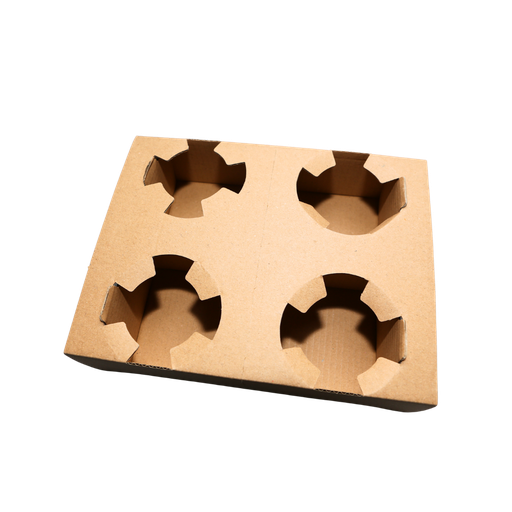 [GT085100] 牛卡4杯托(可拆分）(17.5*21.6*3.5cm;300pcs)