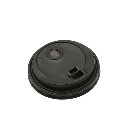 [GT07126] 90mm PP Double hole Lid Black (1000pcs)